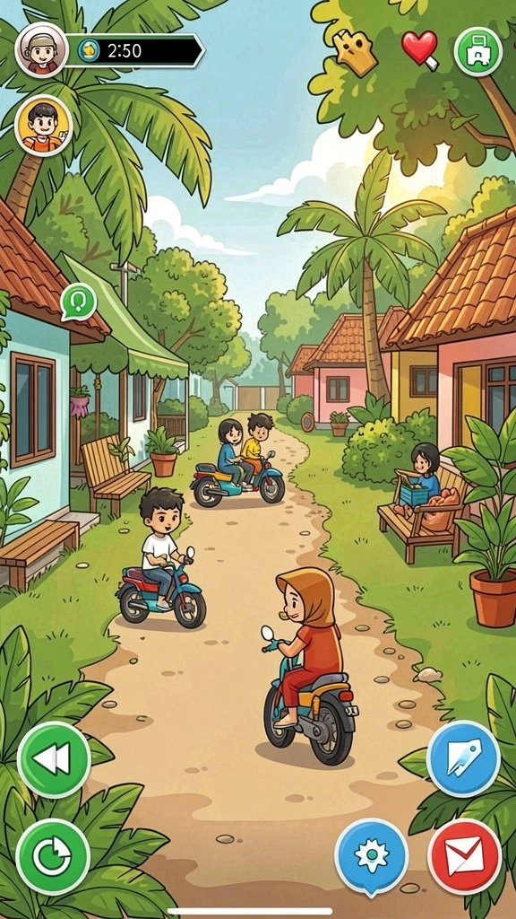 73k - Tangkapan layar menampilkan aksi seru di level baru.